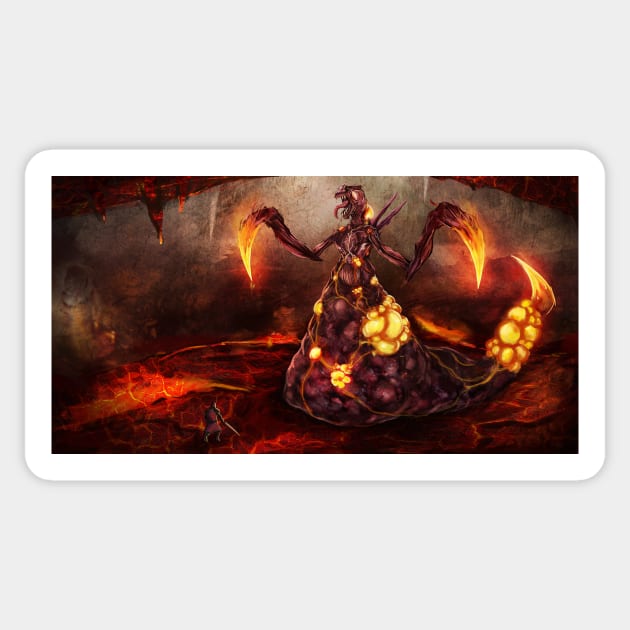 Lava Monster Sticker by Phreephur